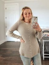 Style & Co Tan Knit Sweater Photo 0