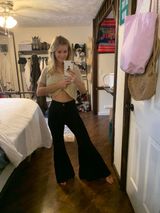 BLACK FLARE JEANS Photo 0