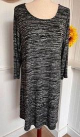 Apt. 9 3/$20 Grey Herringbone Print Dress Photo 0