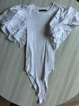 ZARA Ruffled Sleeve Bodysuit Photo 0