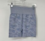 AYBL Seamless Blue Camo Bike Shorts Workout Yoga Athletic Medium Photo 0