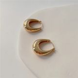 18k Gold Plated Stainless Steel Hoop Earrings Minimalist Elegant Photo 0