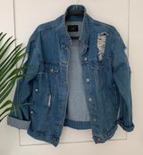 Love Tree Distressed Denim Jacket Photo 0
