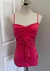 Y2K PINK MY MICHELLE RUFFLE TANK TOP Photo 0