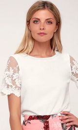 Lulus Embroidered Blouse Photo 0