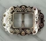Studded Western Silver Tone Belt Buckle Concho Piece ✨ Photo 0