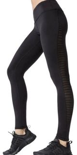 Alo Luminous Mesh Pintuck Performance Leggings Black Size Small Photo 0