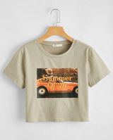 Romwe Cropped Tee Photo 0