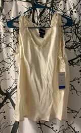 Notations Ivory Silk Tank Top  Photo 0