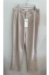 Lucy & CO. Women's Beige Pleated Dress Pants Size M Business Casual Tan Size M Photo 0