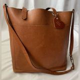 Madewell Brown Leather Transport Tote Bag Photo 0