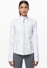 Lululemon Define Jacket  Women's size 12- Gray/White Print Photo 0