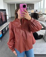 Levi’s Faux Leather Top Photo 0
