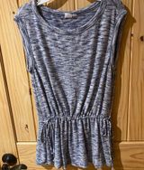 GAP Heathered Blue Women's Blouse Photo 0