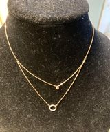 New CZ Gold Filled 2 Layer Necklace Photo 0