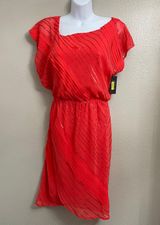 Vince Camuto Hibiscus Sequin Faux Wrap Dress 2 Photo 0