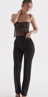 Tansy Black Satin Trousers Photo 0