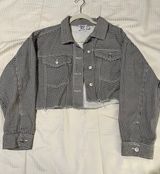 Princess Polly Cropped Denim Jacket Photo 0
