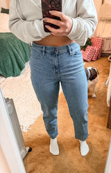 Calvin Klein Straight Leg High-Rise Jeans Photo 0