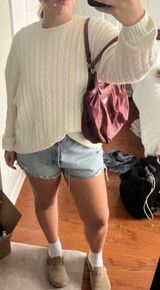 Hollister Sweater Knit Cable White Photo 0