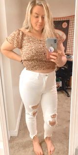 American Eagle Outfitters Ripped White Jeans Photo 0