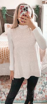 Beige Sleeves Sweater  Photo 0