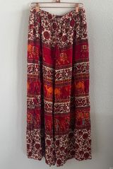 RAGA Boho Split Wide Leg Boho Elephant Camel Pants Festival Medium Photo 0
