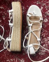 EGO White Platform Sandals Photo 0