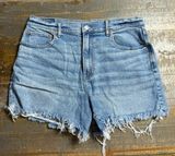 American Eagle Outfitters highest rise 90s boyfriend Jean shorts Frayed Hem Photo 0