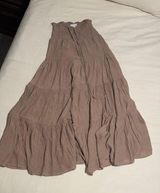 Long Brown Flowy Skirt Size M Photo 0