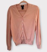 Brooks Brothers Y2K Preppy Classic Blush Pink Supima Cotton Fitted Cardigan L Photo 0