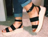 American Eagle Outfitters Espadrille Platform Sandals Photo 0