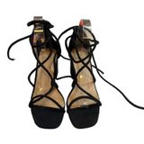 Pretty Little Thing‎ Pump Heel Size 5 Lace Up Black Photo 0