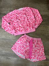 Pink Cheetah Lounge Set Size L Photo 0