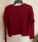 Sam Edelman Cable Knit Red Sweater- Size Small Photo 0