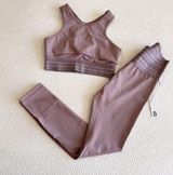 Revolve Beloforte  Coco Bra and Jett Leggings Athleisure Outfit Dusty Rose Sz S Photo 0