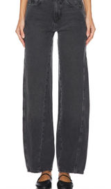 NEW FREE PEOPLE WE THE FREE ASTEROID BLACK ASTER STRAIGHT LEG JEANS SZ 325 Photo 0