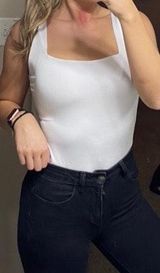 Mikey & Joey White Button Bodysuit Photo 0