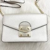 Karl Lagerfeld  Corinne Flap Gold Silver Metallic Crossbody Bag Photo 0