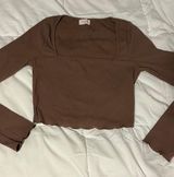 Pink Lily Square Neck Cropped Top Photo 0