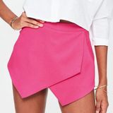 Missguided Hot Pink Envelope Skort Photo 0