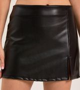 Altar'd State Leather Skirt Black Photo 0