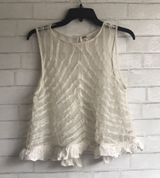 Free People Lace Cream Open Back Top Photo 0