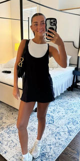 FREE PEOPLE Movement Hot Shot Mini Dress in Black Size Small Photo 0