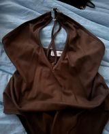 Adika Macchiato Ring-Detail Halter Bodysuit Photo 0