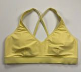 Girlfriend Collective Sunny Yellow Strappy V-Neck Sports Bra Size L Photo 0