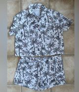 Primark women’s pajama short sleeve/short 2 piece set with black/white design; L Photo 0