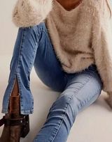 Free People We The Free Double Dutch Pull-On Slit Hem Jeans in Blue Photo 0