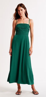 Abercrombie & Fitch The A&F Emerson Crepe Midi Dress Photo 0