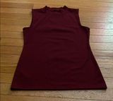 LOFT Rich Burgundy Sleeveless Top Photo 0